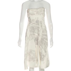 Jil Sander Strapless Printed Dress